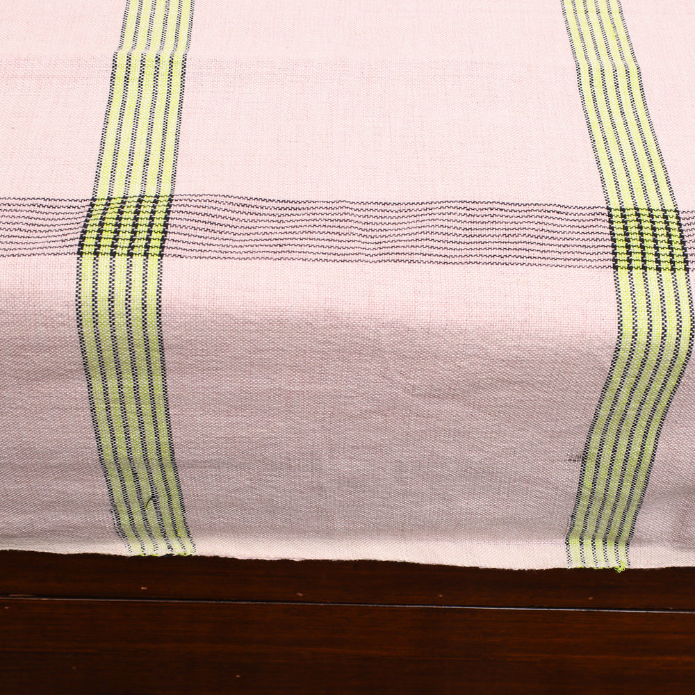 Pink - Plain Cotton Double Handloom Bed Cover (98 x 90 in) 17