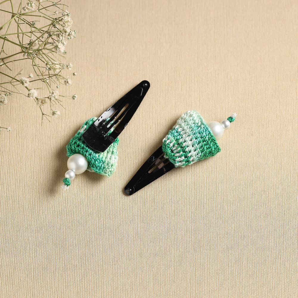 Handmade Crochet Tik-Tak Hair Clip (set of 2) 27