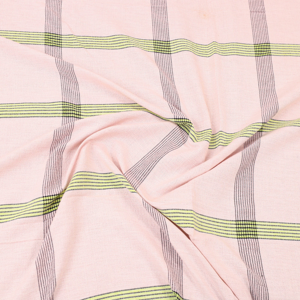 Pink - Plain Cotton Double Handloom Bed Cover (98 x 90 in) 17