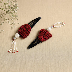 Handmade Crochet Tik-Tak Hair Clip (set of 2) 28