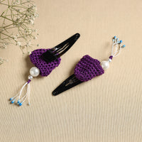 Handmade Crochet Tik-Tak Hair Clip (set of 2) 29