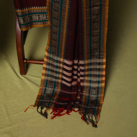 Dharwad Cotton 3pc Unstitched Dress Material Suit Set with Woven Border 64