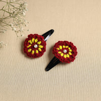 Handmade Crochet Tik-Tak Hair Clip (set of 2) 32