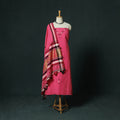 Pink - Kutch Bhujodi Handloom Kala Cotton 3pc Unstitched Dress Material Suit Set 27