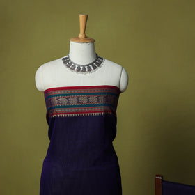 Dharwad Cotton 3pc Unstitched Dress Material Suit Set with Woven Border 66
