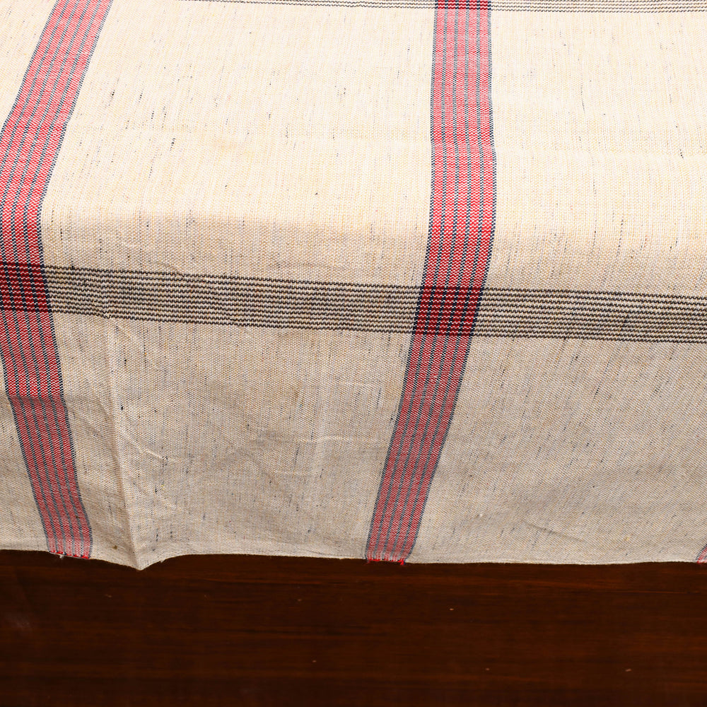 Yellow - Plain Cotton Double Handloom Bed Cover (98 x 90 in) 20