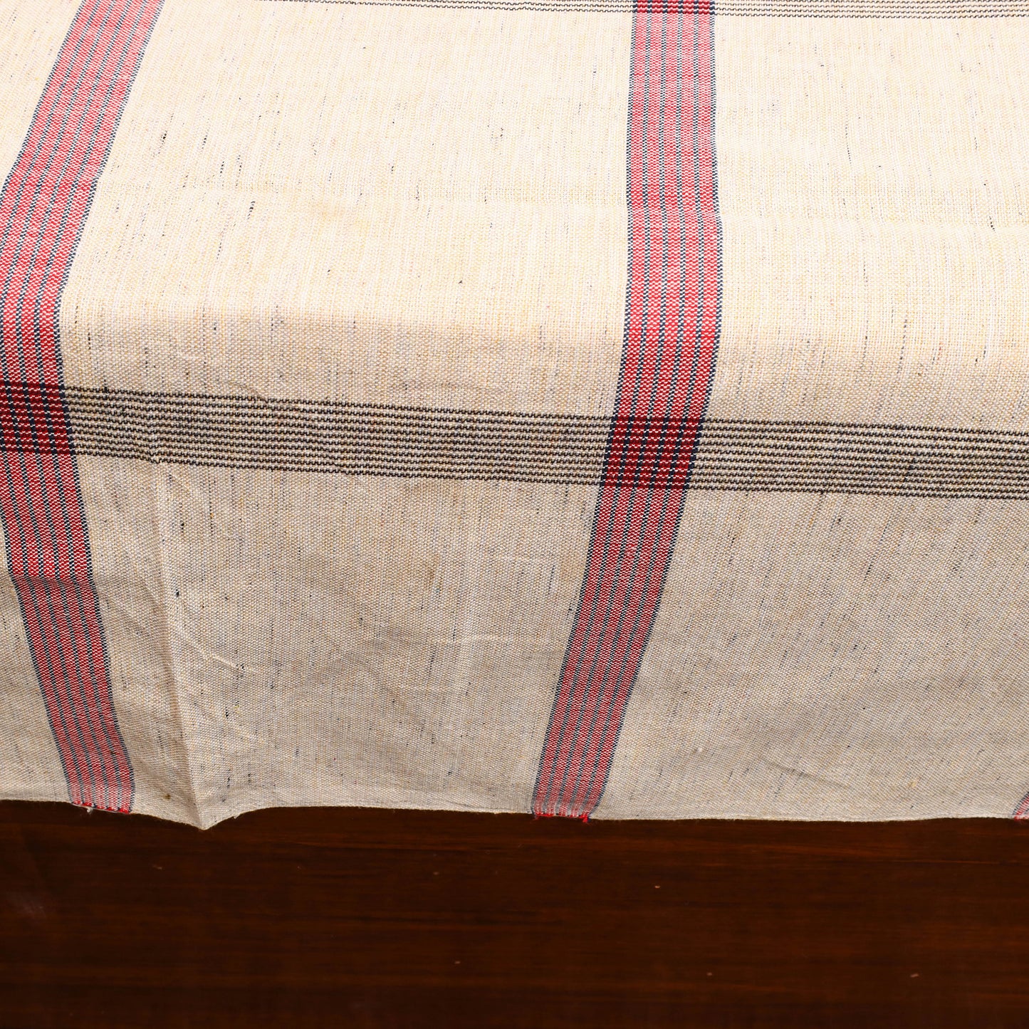 Yellow - Plain Cotton Double Handloom Bed Cover (98 x 90 in) 20