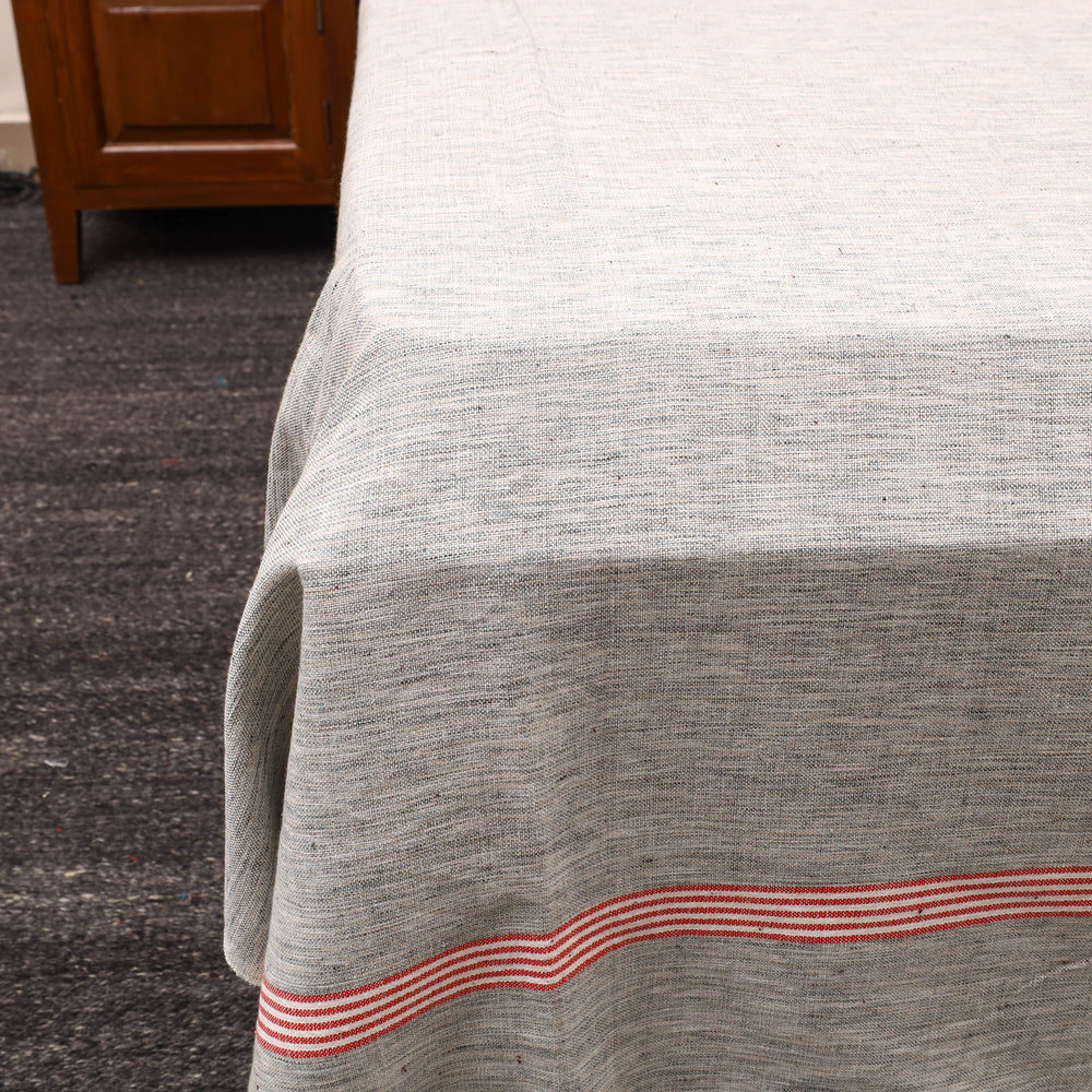 Grey - Plain Cotton Double Handloom Bed Cover (98 x 90 in) 23