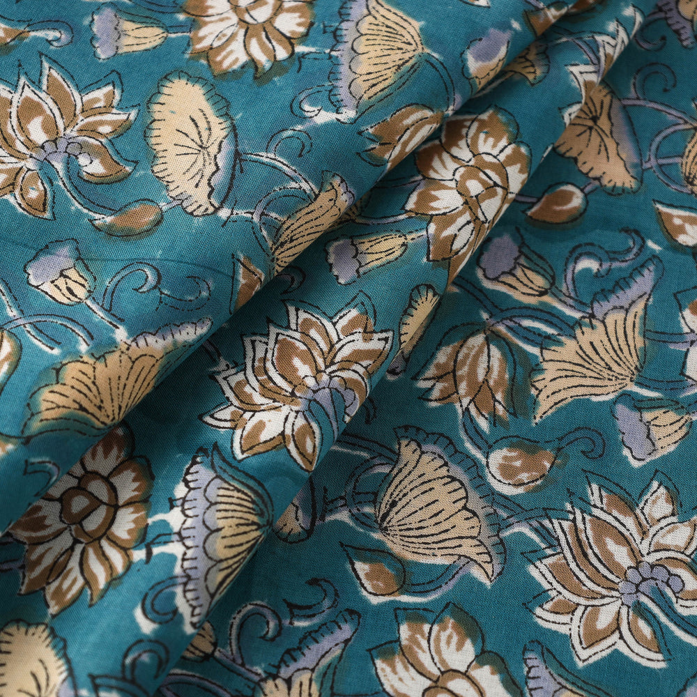 Green - Pure Cotton Sanganeri Print Fabric 01