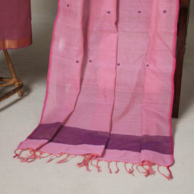 Pink - 2pc unstitched mangalagiri dress material