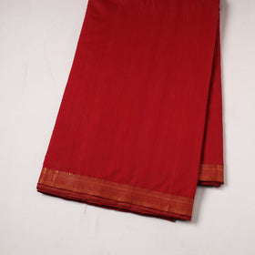 Red - handloom cotton zari border mangalagiri fabric 02