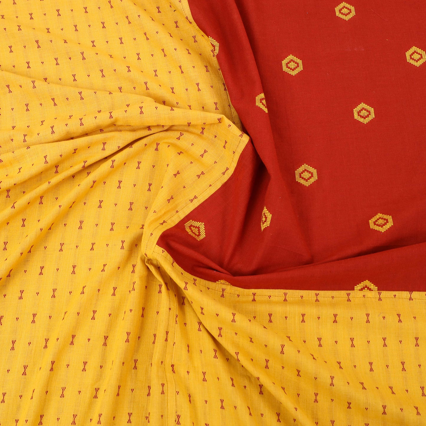 Yellow - patchwork cotton double jacquard bed sheet set 28