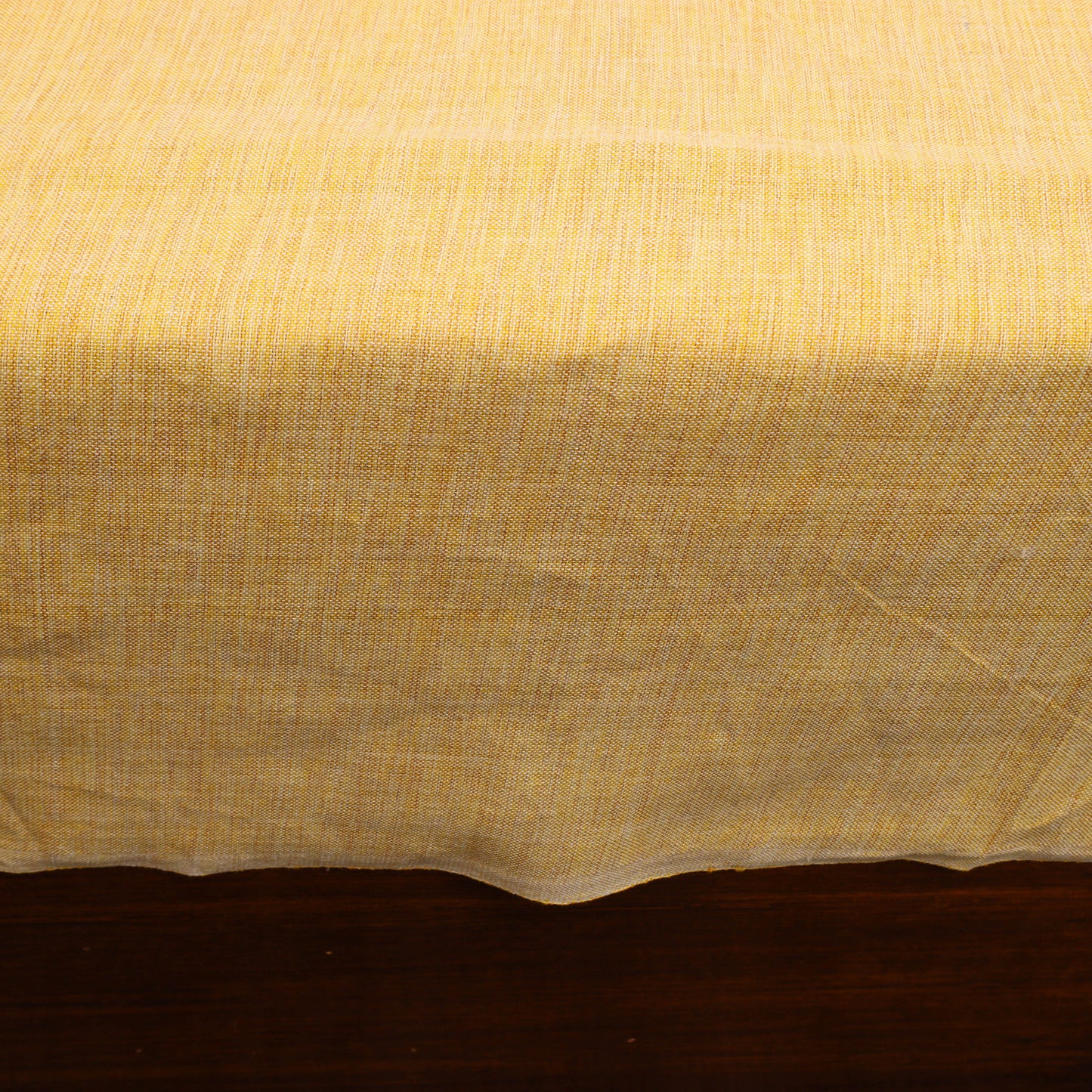 Yellow - Plain Cotton Double Handloom Bed Cover (98 x 90 in) 25