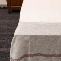 Grey - Plain Cotton Double Handloom Bed Cover (98 x 90 in) 26