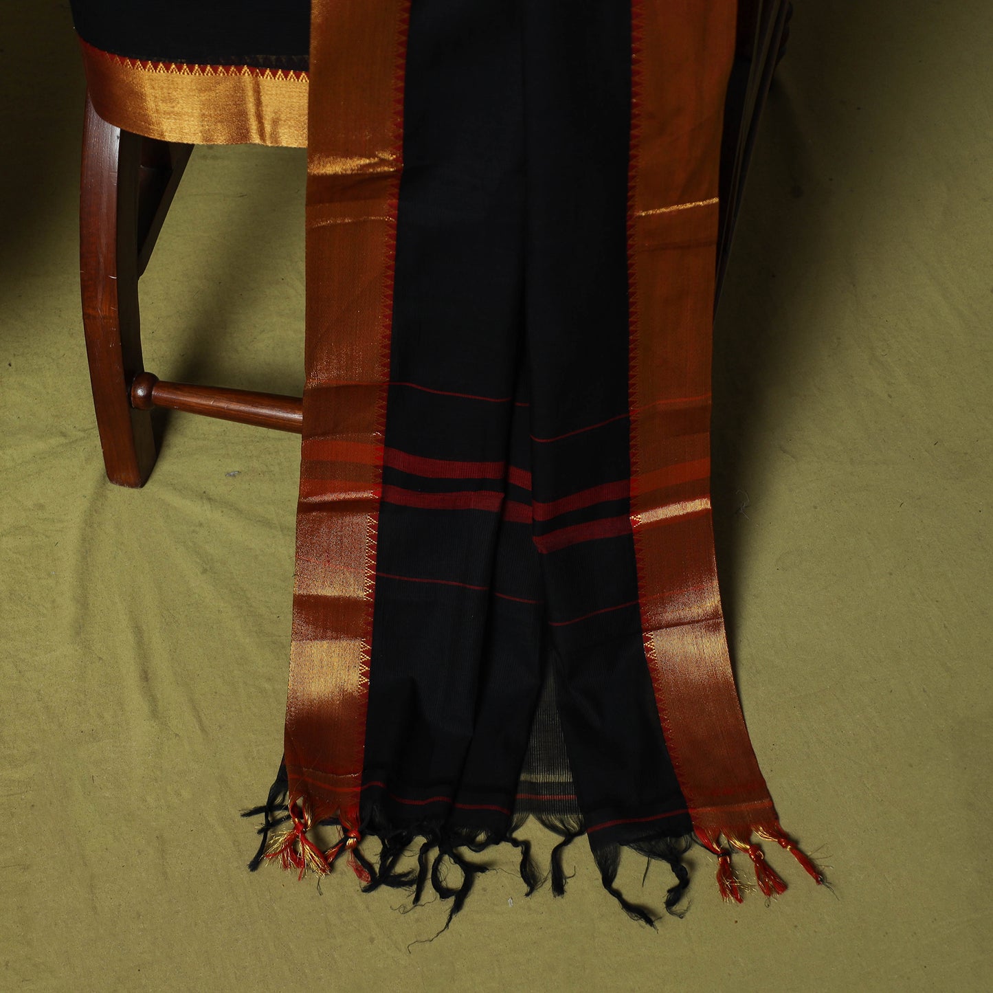 Dharwad Cotton 3pc Unstitched Dress Material Suit Set with Woven Zari Border 72