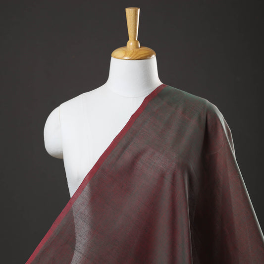 Maroon - Jhiri Pure Handloom Cotton Fabric 84