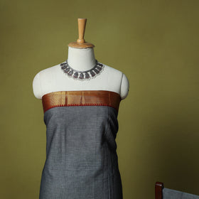 Dharwad Cotton 3pc Unstitched Dress Material Suit Set with Woven Zari Border 73