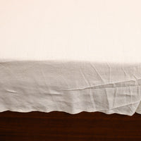 White - Plain Cotton Double Handloom Bed Cover (98 x 90 in) 27