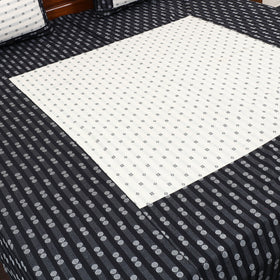 Black - patchwork cotton double jacquard bed sheet set 31