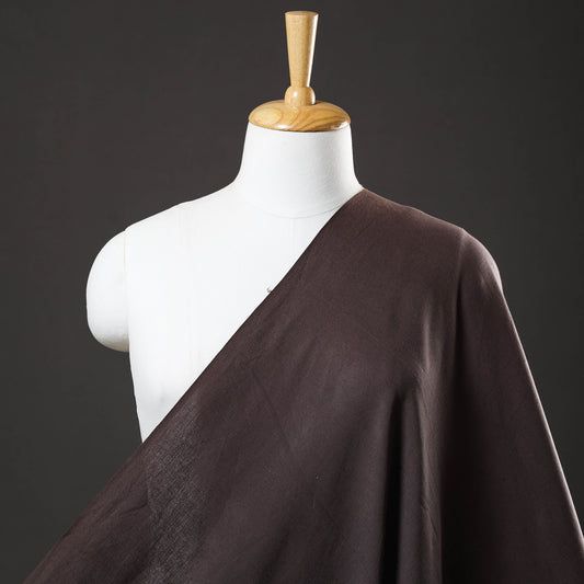 Brown - Prewashed Plain Dyed Cotton Fabric 74