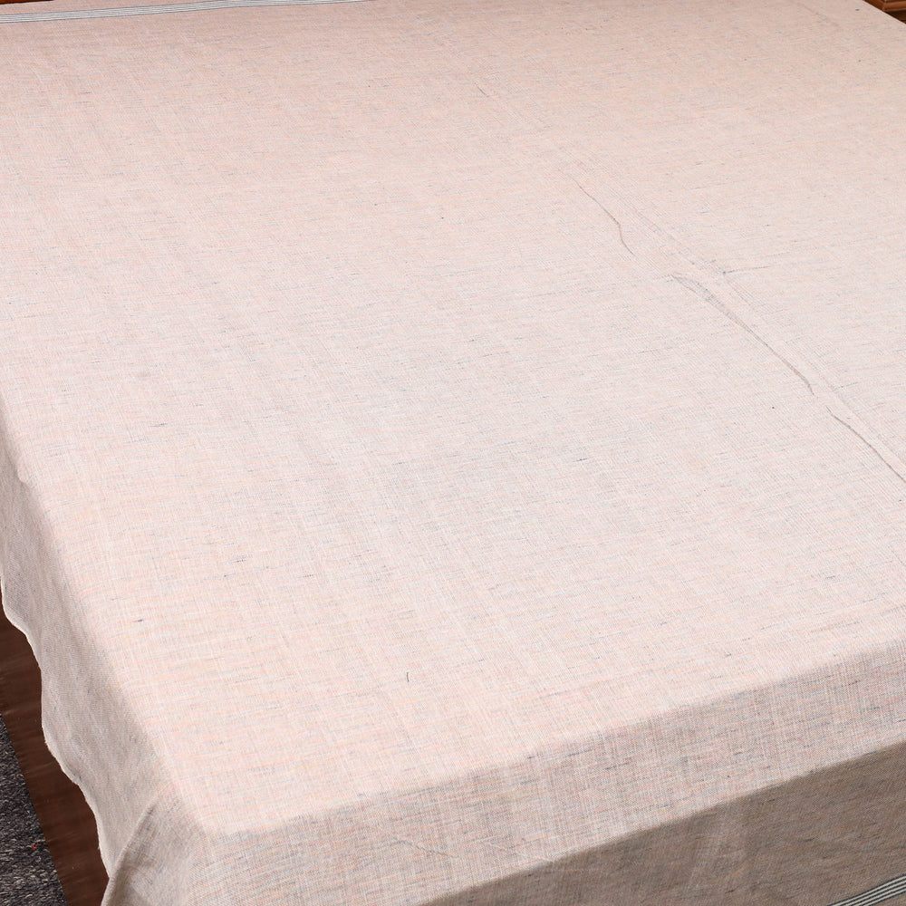 Beige - Plain Cotton Double Handloom Bed Cover (98 x 90 in) 29