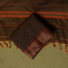 Dharwad Cotton 3pc Unstitched Dress Material Suit Set with Woven Zari Border 75