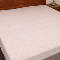 Beige - Plain Cotton Double Handloom Bed Cover (98 x 90 in) 30