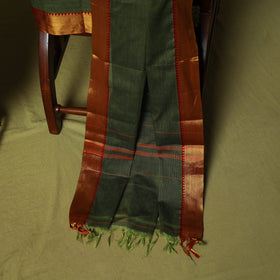 Dharwad Cotton 3pc Unstitched Dress Material Suit Set with Woven Zari Border 76