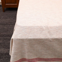 Beige - Plain Cotton Double Handloom Bed Cover (98 x 90 in) 31