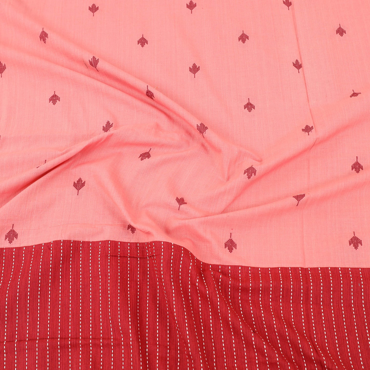 Buy Red Patchwork Cotton Double Jacquard Bed Sheet Set