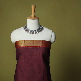 Dharwad Cotton 3pc Unstitched Dress Material Suit Set with Woven Zari Border 78
