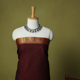 Dharwad Cotton 3pc Unstitched Dress Material Suit Set with Woven Zari Border 79