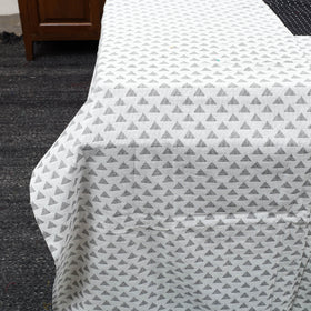 White - patchwork cotton double jacquard bed sheet set 36