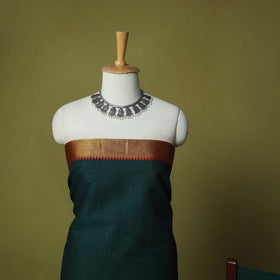 Dharwad Cotton 3pc Unstitched Dress Material Suit Set with Woven Zari Border 80