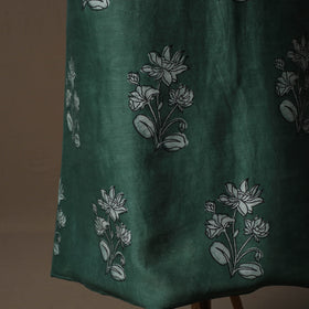 Akola Hand Block Print Chanderi Silk 2pc Unstitched Dress Material Kurta Set 03