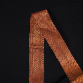 Black - handloom cotton zari border mangalagiri fabric 10