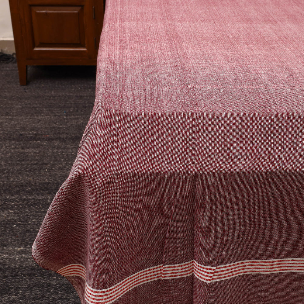 Maroon - Plain Cotton Double Handloom Bed Cover (98 x 90 in) 35