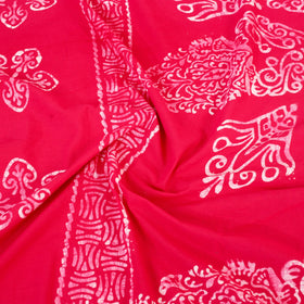 Buy Pink Cotton Double Hand Batik Print Bed Sheet Set