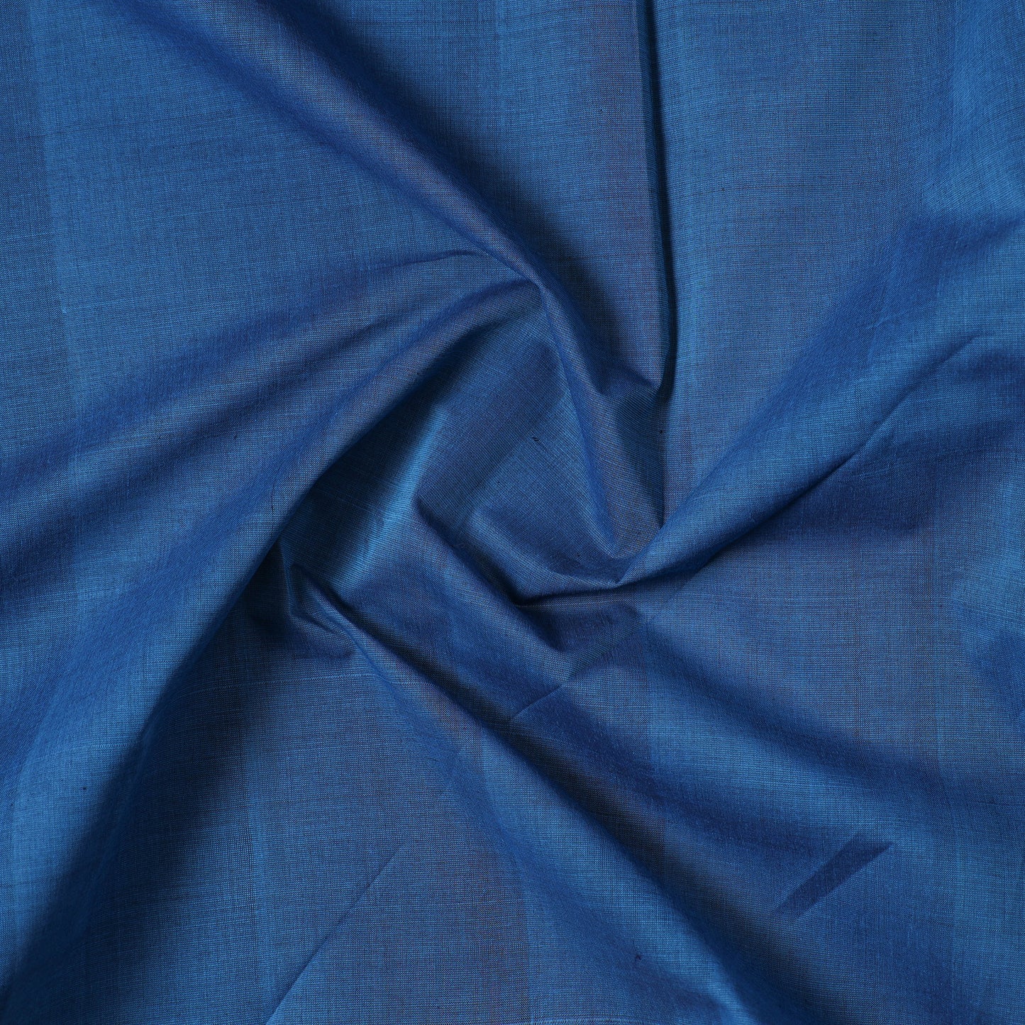 Blue - handloom cotton zari border mangalagiri fabric 15