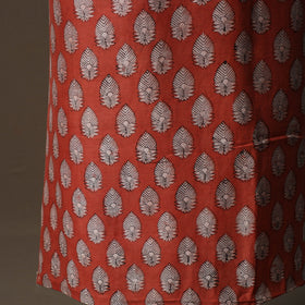 Akola Hand Block Print Chanderi Silk 2pc Unstitched Dress Material Kurta Set 08