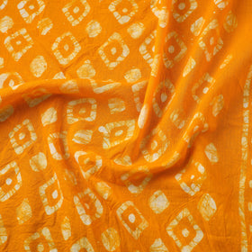 Yellow Cotton Hand Batik Print Fabric