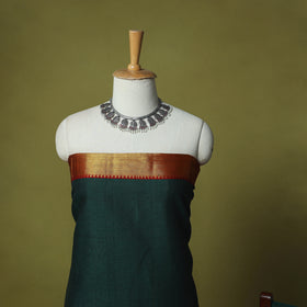Dharwad Cotton 3pc Unstitched Dress Material Suit Set with Woven Zari Border 85