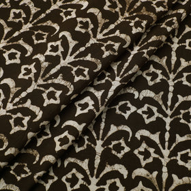 Brown Cotton Hand Batik Print Fabric