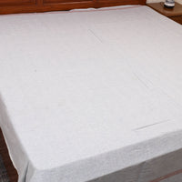 Grey - Plain Cotton Double Handloom Bed Cover (98 x 90 in) 42