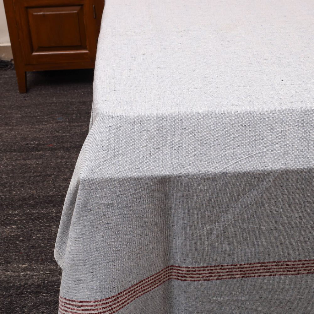 Grey - Plain Cotton Double Handloom Bed Cover (98 x 90 in) 42