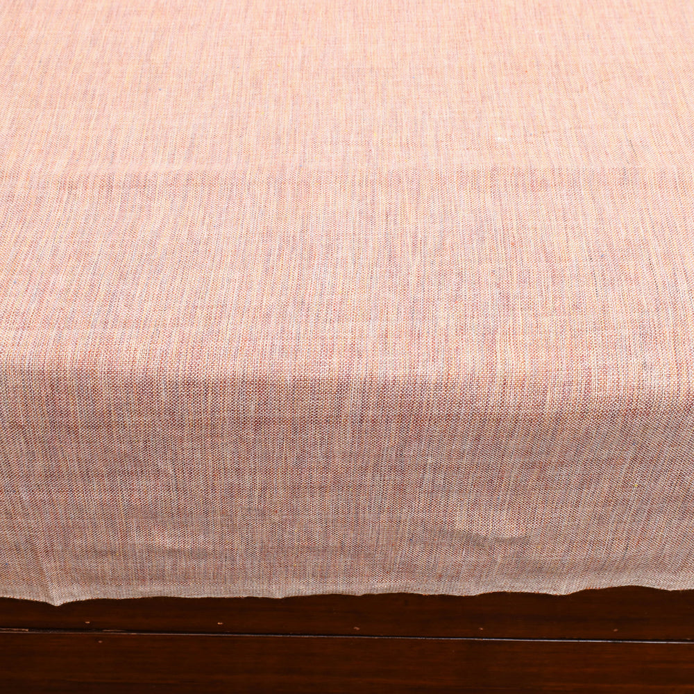 Peach - Plain Cotton Double Handloom Bed Cover (98 x 90 in) 43