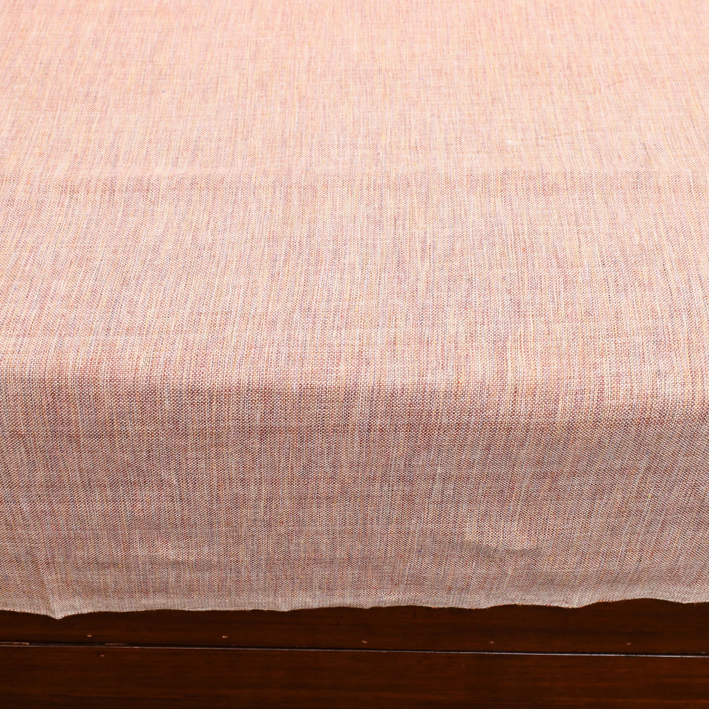 Peach - Plain Cotton Double Handloom Bed Cover (98 x 90 in) 43