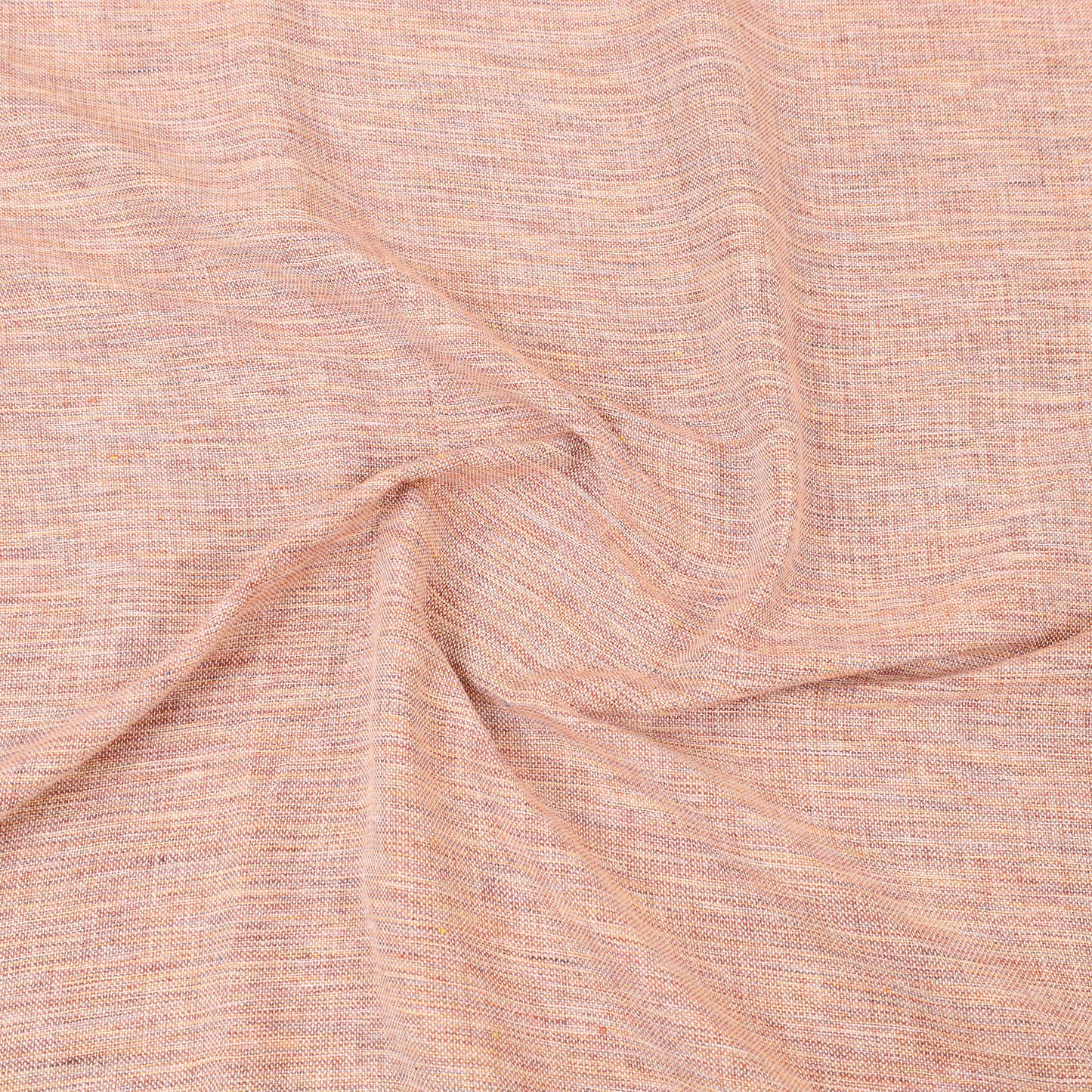 Peach - Plain Cotton Double Handloom Bed Cover (98 x 90 in) 43