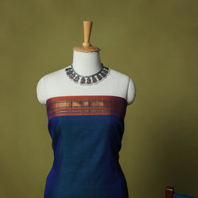 Dharwad Cotton 3pc Unstitched Dress Material Suit Set with Woven Zari Border 87
