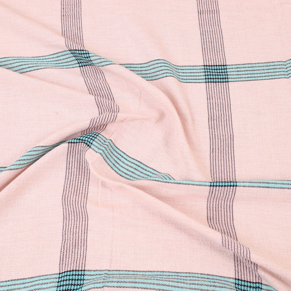 Peach - Plain Cotton Double Handloom Bed Cover (98 x 90 in) 44